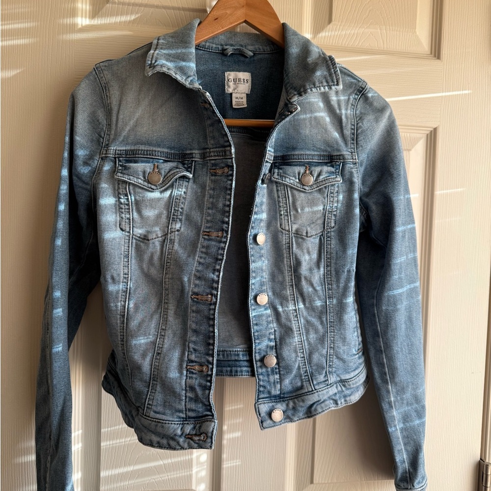 GUESS Women's Light Blue Jean Jacket